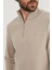 Fitilli Dik Yaka Yarım Fermuarlı Sweatshirt 4