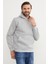 3 Iplik Basic Kanguru Cepli Slim Fit Kapüşonlu Sweatshirt 1