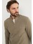 Fitilli Dik Yaka Yarım Fermuarlı Sweatshirt 1