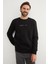 3 Iplik Believe In Life Kabartma Baskılı Sweatshirt 1