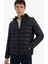 Su İtici Slim Fit Dar Kesim İç Cep Detaylı Kapüşonlu Fermuarlı Cepli Şişme Mont N4661AZ25AU 1