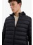Su İtici Slim Fit Dar Kesim İç Cep Detaylı Kapüşonlu Fermuarlı Cepli Şişme Mont N4661AZ25AU 4