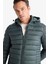 Su İtici Slim Fit Dar Kesim İç Cep Detaylı Kapüşonlu Fermuarlı Cepli Şişme Mont N4661AZ25AU 4