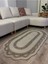 Sarmaşık Model Oval Hasır Görünümlü Jüt Kilim Paspas Halı 1