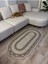 Sarmaşık Model Oval Hasır Görünümlü Jüt Kilim Paspas Halı 3