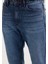 Erkek Regular Fit %100 Pamuk Yan Cepli Baggy Lacivert Jean Kot Pantolon 3