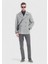 Gri Slim Fit Kruvaze Yaka Casual Örme Palto 3