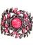 Pembe Taşlı Döküm Metal Kelepçe Model Kadın Bilezik 2681-2696 1