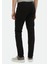 Siyah Düz Slim Fit Denim Pamuk Karışımlı Pantolon 5