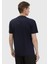 Lacivert Çizgili Bisiklet Yaka %100 Pamuk T-Shirt 5