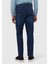 Lacivert Düz Slim Fit Denim Pamuk Karışımlı Pantolon 5