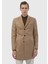 Deve Tüyü Regular Fit Kelebek Yaka Klasik Dokuma Palto 4