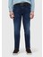 Lacivert Düz Slim Fit Denim Pamuk Karışımlı Pantolon 2