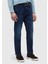 Lacivert Düz Slim Fit Denim Pamuk Karışımlı Pantolon 3