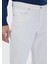 Beyaz Düz Regular Fit Denim %100 Pamuk Pantolon 4