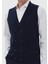 Lacivert Regular Fit Kelebek Yaka Casual Örme Triko Yelek 4