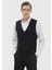 Siyah Regular Fit V Yaka Casual Örme Triko Yelek 1