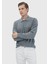 Gri Polo Yaka Düz Örgü Triko Kazak 3