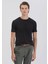 Siyah Düz Bisiklet Yaka T-Shirt 1