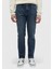 Lacivert Düz Regular Fit Denim %100 Pamuk Pantolon 3