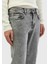 Gri Düz Regular Fit Denim %100 Pamuk Pantolon 3