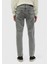 Gri Düz Regular Fit Denim %100 Pamuk Pantolon 5