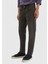 Kahverengi Düz Slim Fit Denim Pamuk Karışımlı Pantolon 3