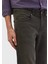Kahverengi Düz Slim Fit Denim Pamuk Karışımlı Pantolon 4