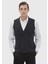 Antrasit Regular Fit Kelebek Yaka Casual Örme Triko Yelek 1