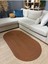 Galileo Oval Jüt Yuvarlak Hasır Görünümlü Klasik Halı Kilim 6