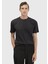Siyah Çizgili Bisiklet Yaka %100 Pamuk T-Shirt 1