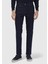 Lacivert Düz Slim Fit Denim Pamuk Karışımlı Pantolon 2