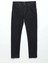 Lacivert Düz Slim Fit Denim Pamuk Karışımlı Pantolon 5