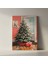 Kırmızı Süslerle Süslenmiş Noel Ağacı Tablosu 2