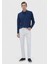 Indigo Polo Yaka Düz Sweatshırt 2