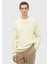 Ekru Bisiklet Yaka Selanik %100 Pamuk Triko Kazak 3