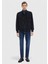 Lacivert Regular Fit Dik Yaka Casual Dokuma Mont 2