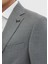 Gri Çizgili Zeroweight Slim Fit %100 Yün Takım Elbise 4