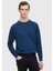 Indigo Bisiklet Yaka Düz Sweatshırt 1