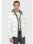Ekru Regular Fit Kapüşonlu Casual Dokuma Mont 1