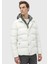 Ekru Regular Fit Kapüşonlu Casual Dokuma Mont 3