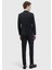 Siyah Düz Fashion Slim Fit Yün Karışımlı Takım Elbise 5