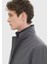 Koyu Gri Regular Fit Kruvaze Yaka Casual Dokuma Pardesü 5