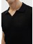 Siyah Polo Yaka Jakarlı Triko 4