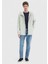 Kum Regular Fit Kapüşonlu Denim Dokuma Mont 2