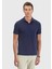 Lacivert Düz Polo Yaka T-Shirt 1