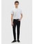 Siyah Düz Slim Fit Denim Pamuk Karışımlı Pantolon 1