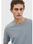 Açık Gri Bisiklet Yaka Düz Örgü Triko 3