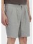 Vizon Düz Dokuma Carrot Fit Casual %100 Keten Bermuda 4