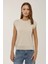 Kadın Bisiklet Yaka Triko Süveter Natural 1